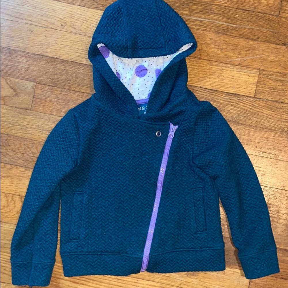 Cat & Jack Dark Turquoise Full ZIP Jacket. Size 4T
